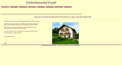 Desktop Screenshot of erlebnisbauernhof-frankl.de
